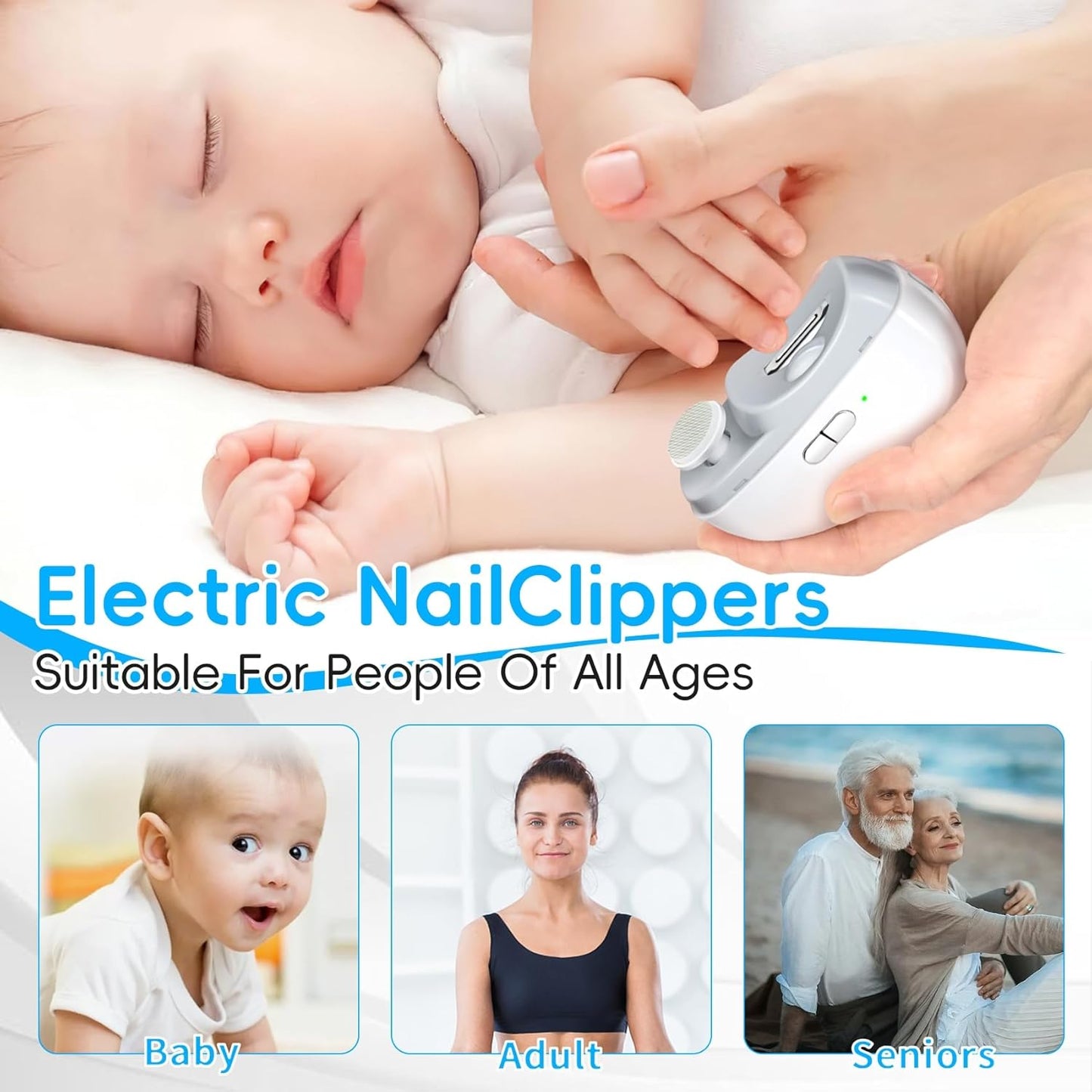 Automatic Electric Nail Clipper 2-in-1 Nail Cutting And Polishing