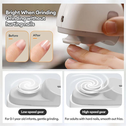 Automatic Electric Nail Clipper 2-in-1 Nail Cutting And Polishing